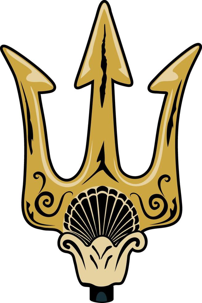 The trident is the weapon of Poseidon vector