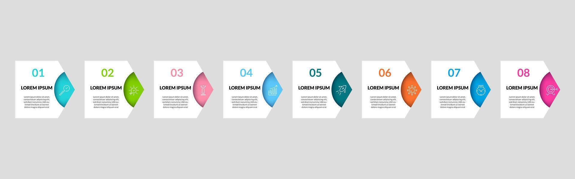 Infographic design business template with icons and 8 options or steps.,,,,, vector