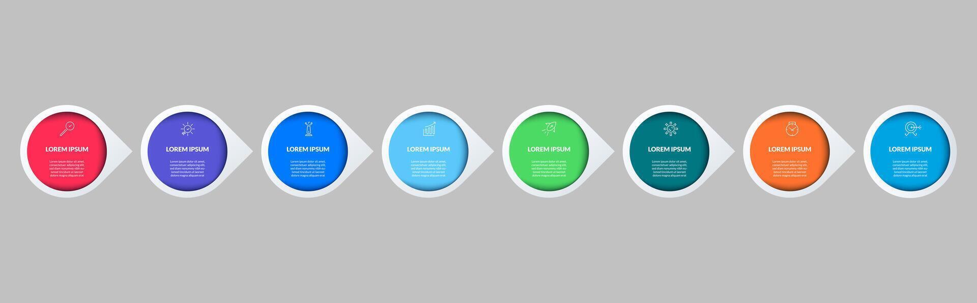 Infographic design business template with icons and 8 options or steps........ vector
