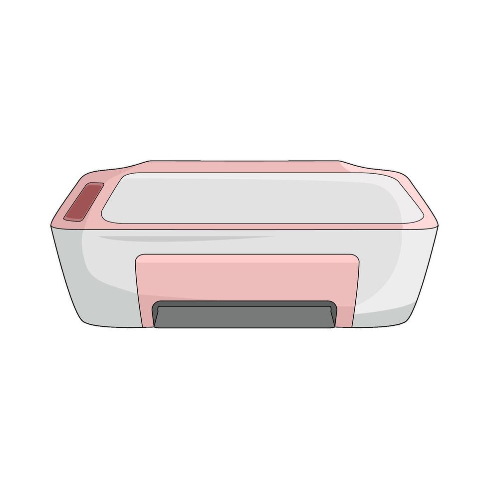 illustration of pink printer vector