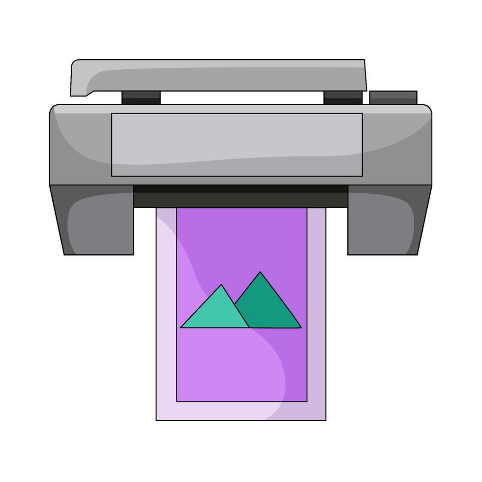 illustration of Color printer vector