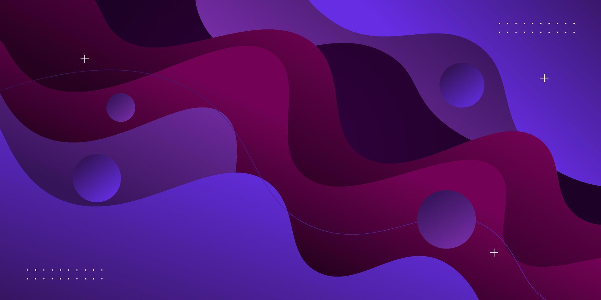 Abstract bright blue and purple gradient background with simple wave pattern. Cool and smart design. eps10 vector