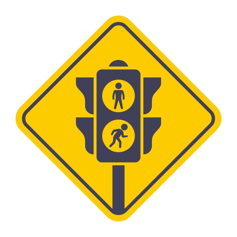 Small two-color road traffic light. vector