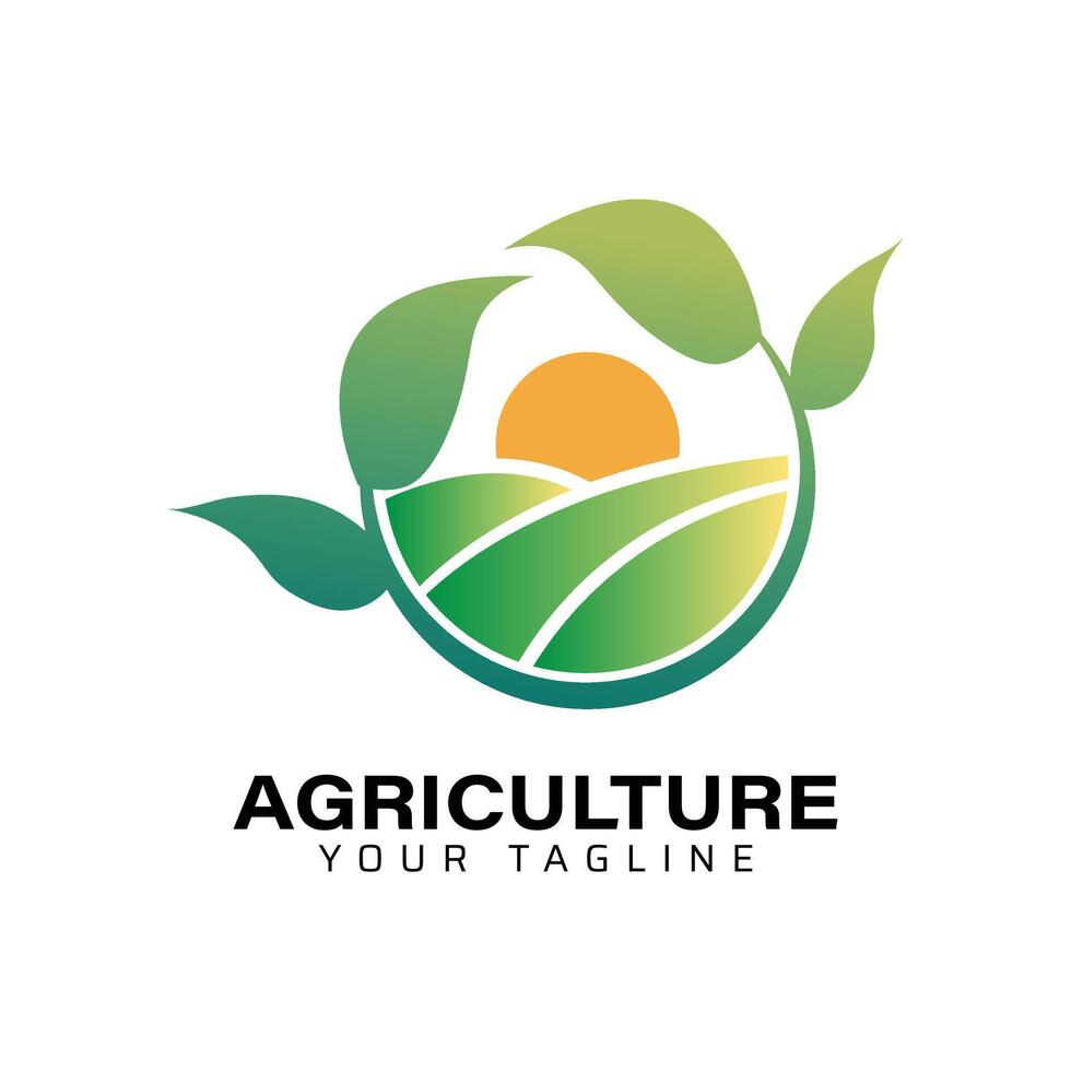 Smart Agriculture and Farm Logo Design vector