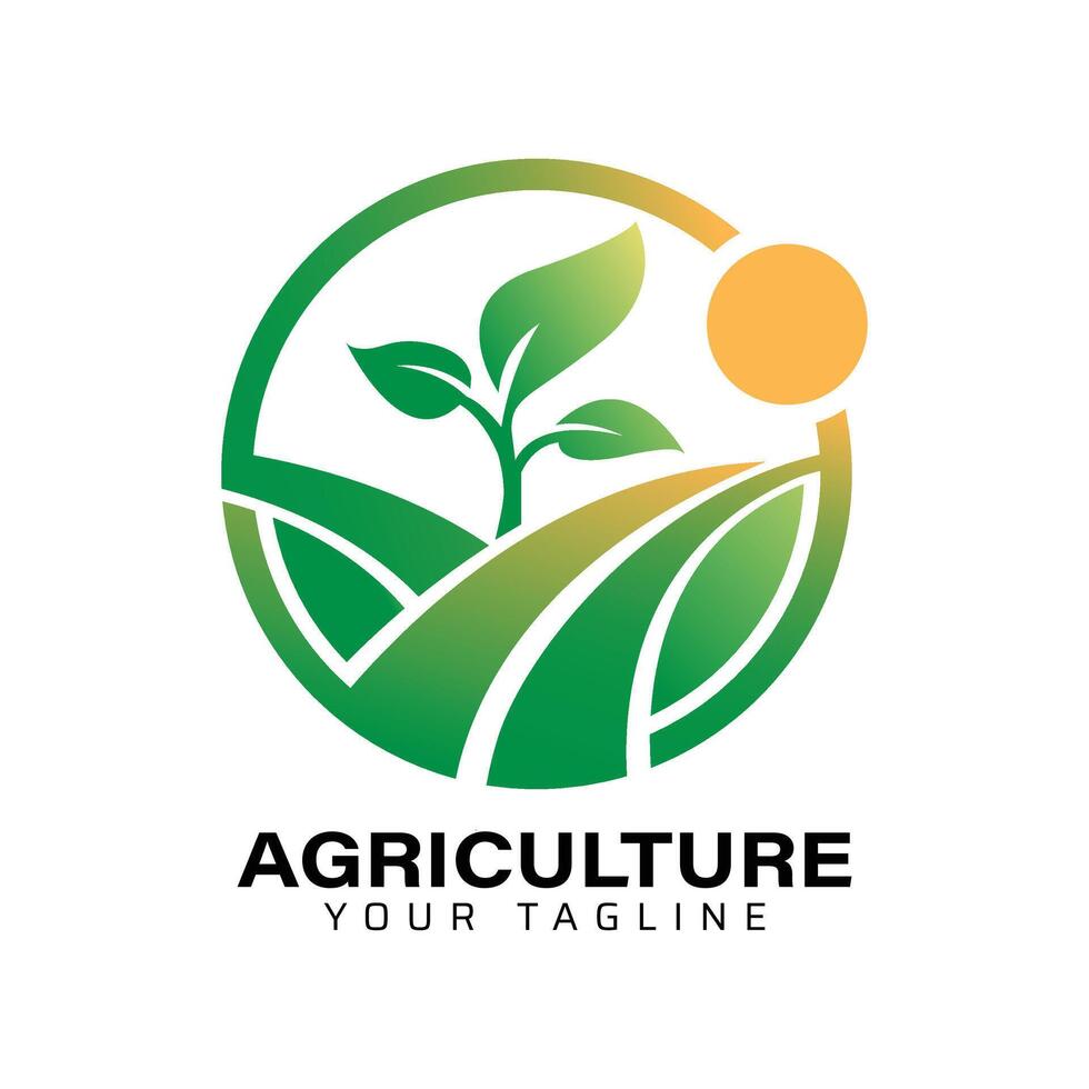 Luxury Agriculture and Farm Logo Design vector