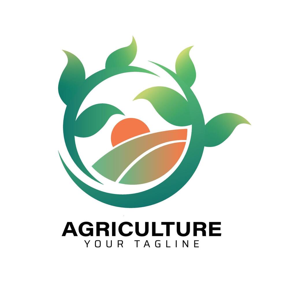 Professional Farming and Agriculture Logo Design vector
