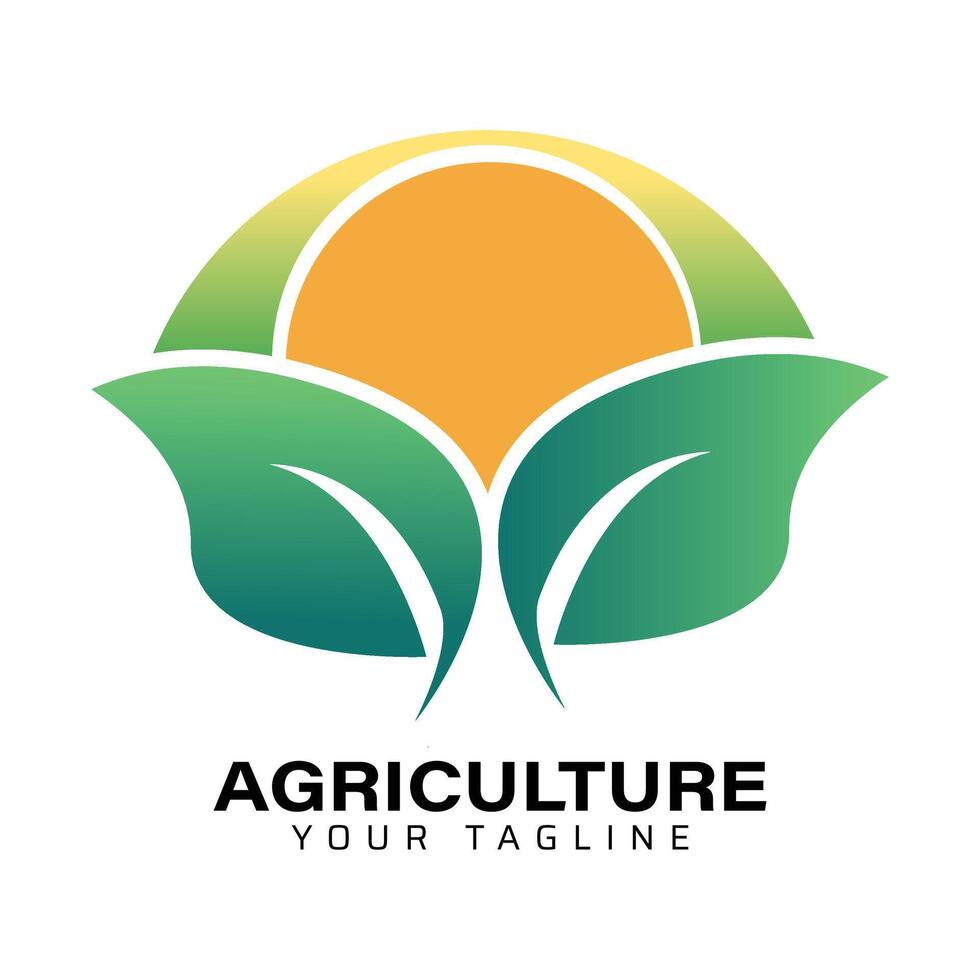 Modern Agriculture and Farm Logo Design vector
