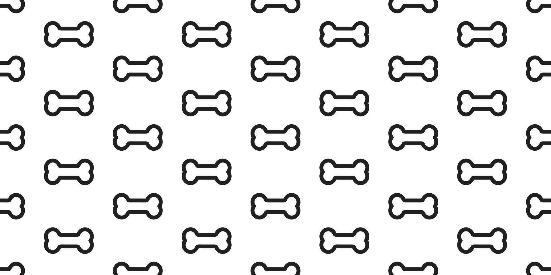 Dog bone seamless pattern doodle cartoon tile background gift wrapping paper repeat wallpaper scarf isolated illustration design vector