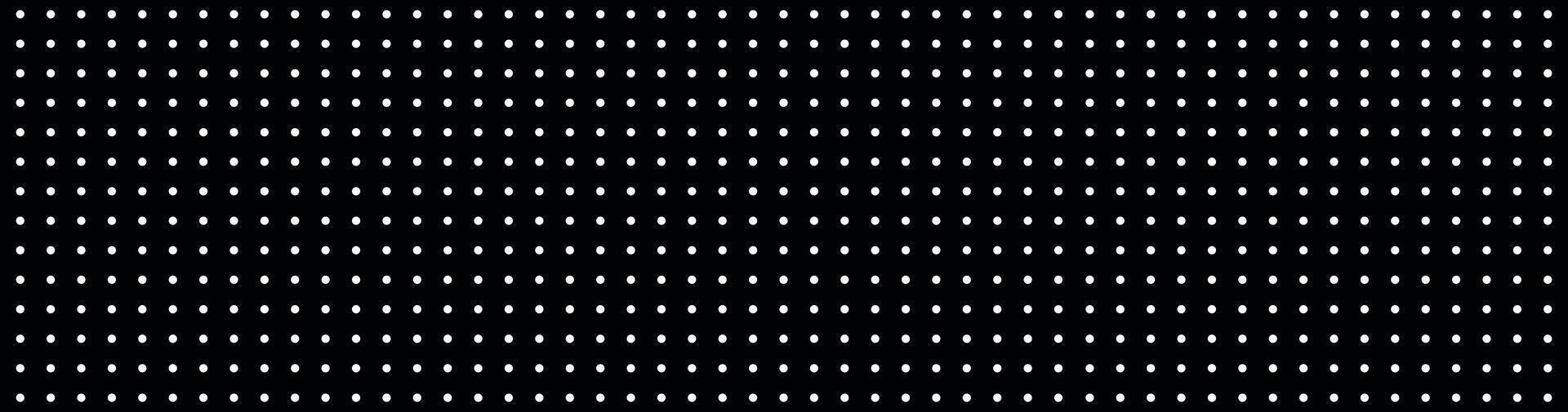 Black and White Dot Pattern on Dark Background. Concept of Geometric Design, Minimalism, Repetition, Contrast. Modern Abstract Art, Visual Texture for Design Projects, Digital Prints. Dotted Banner vector