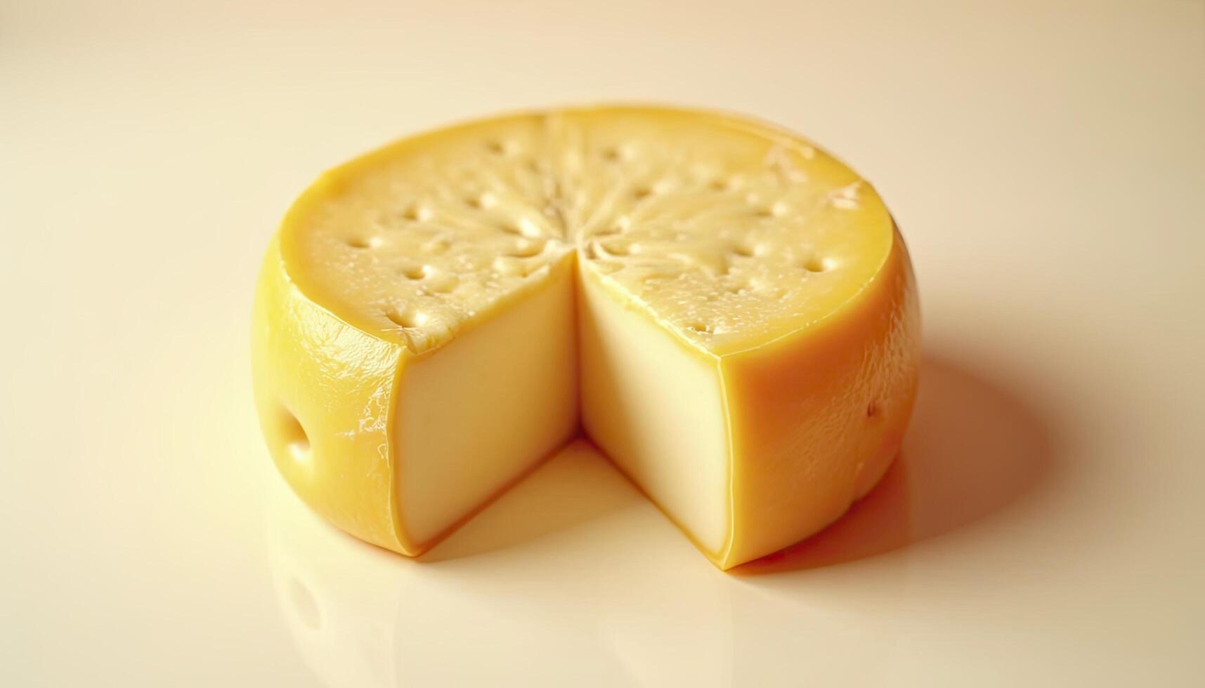 A wedge of yellow cheese sits photo