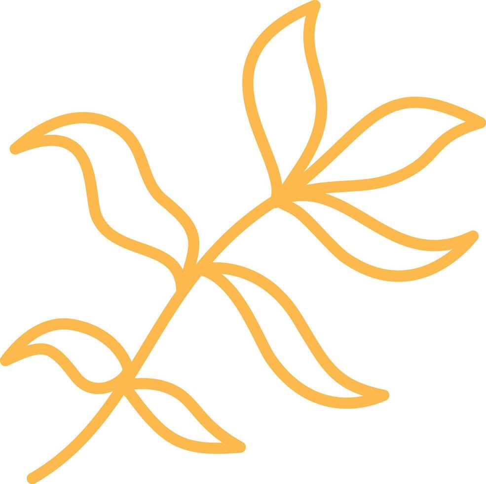 A yellow leaf with a white background vector