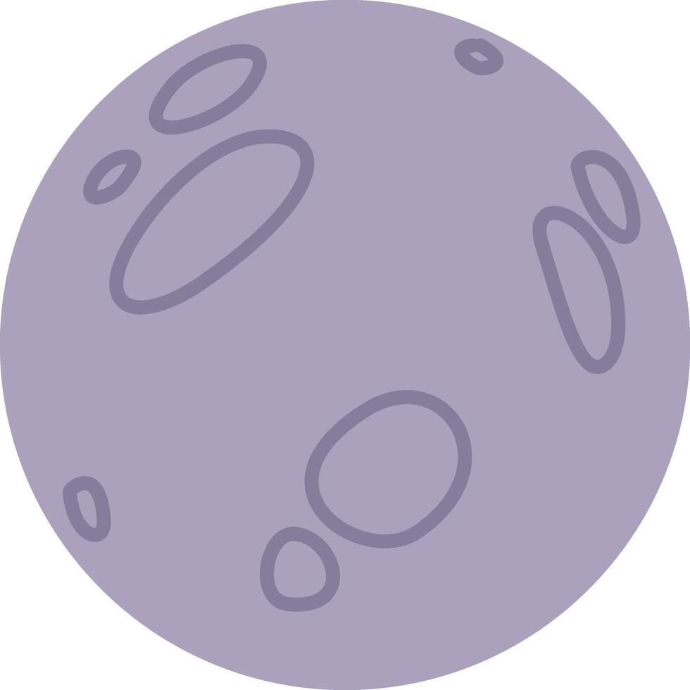 A purple moon with small holes on it vector
