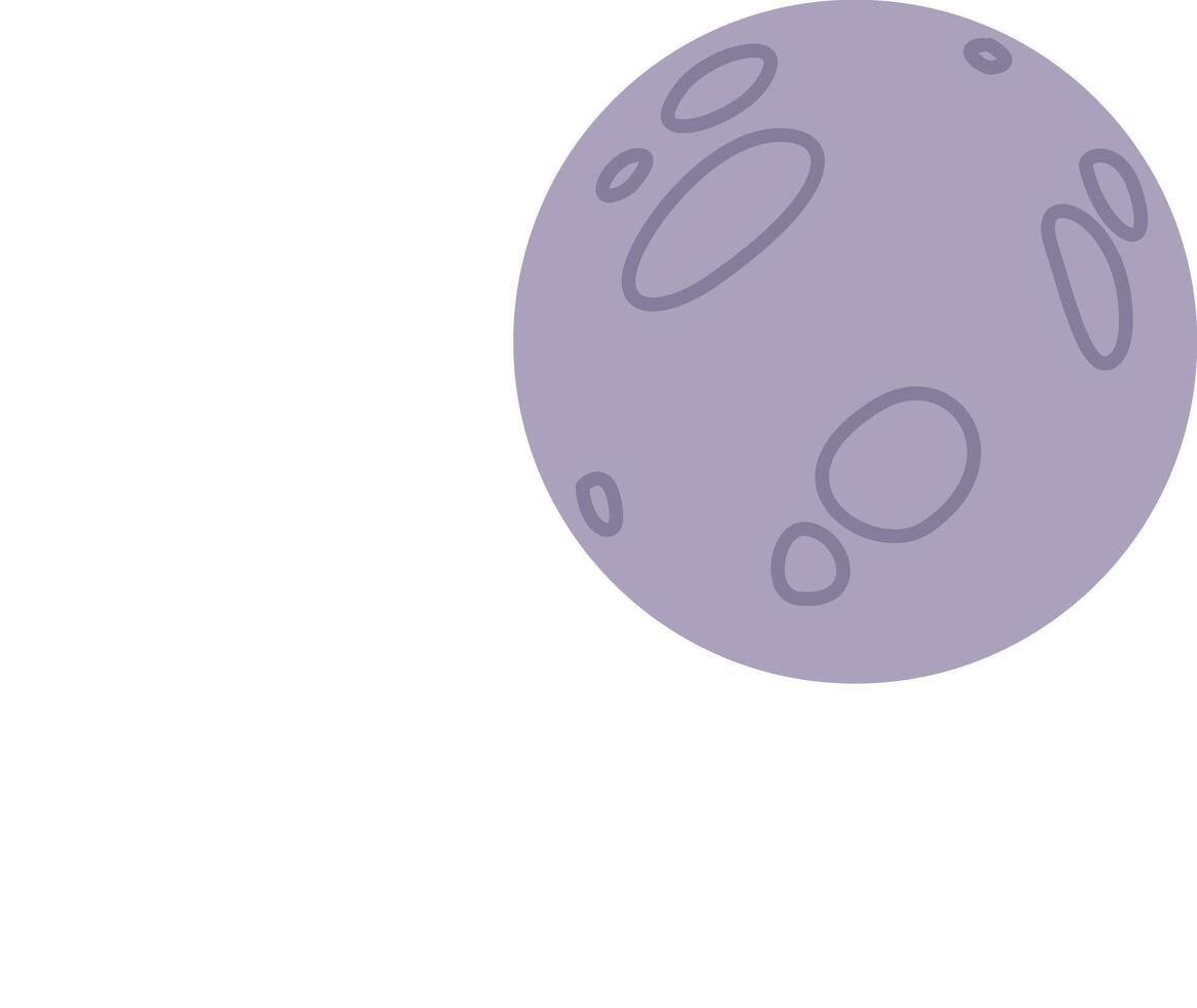 A purple moon with a white background vector