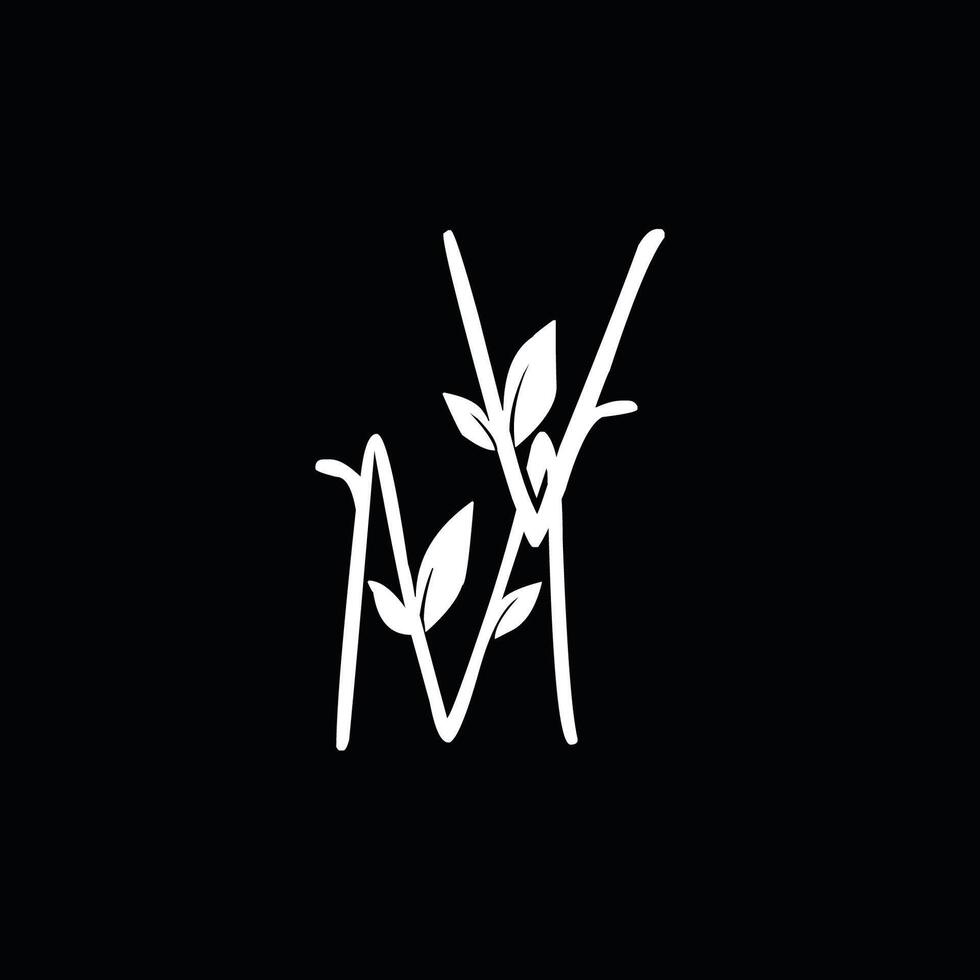 Initial letter MV logo design vector