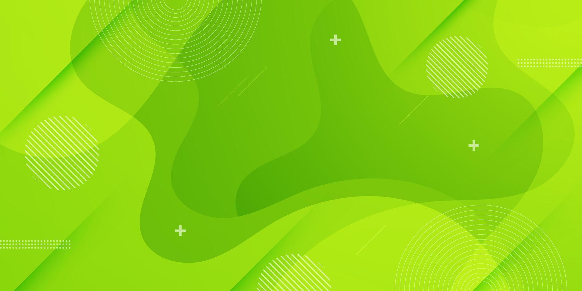 Abstract bright colorful green background with fluid liquid wave pattern. Trendy background concept. vector