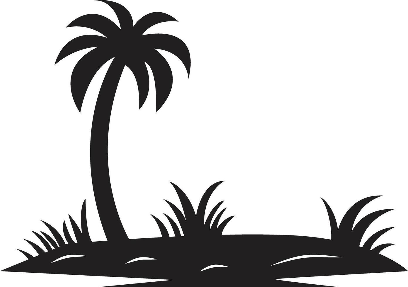 coconut tree land vector