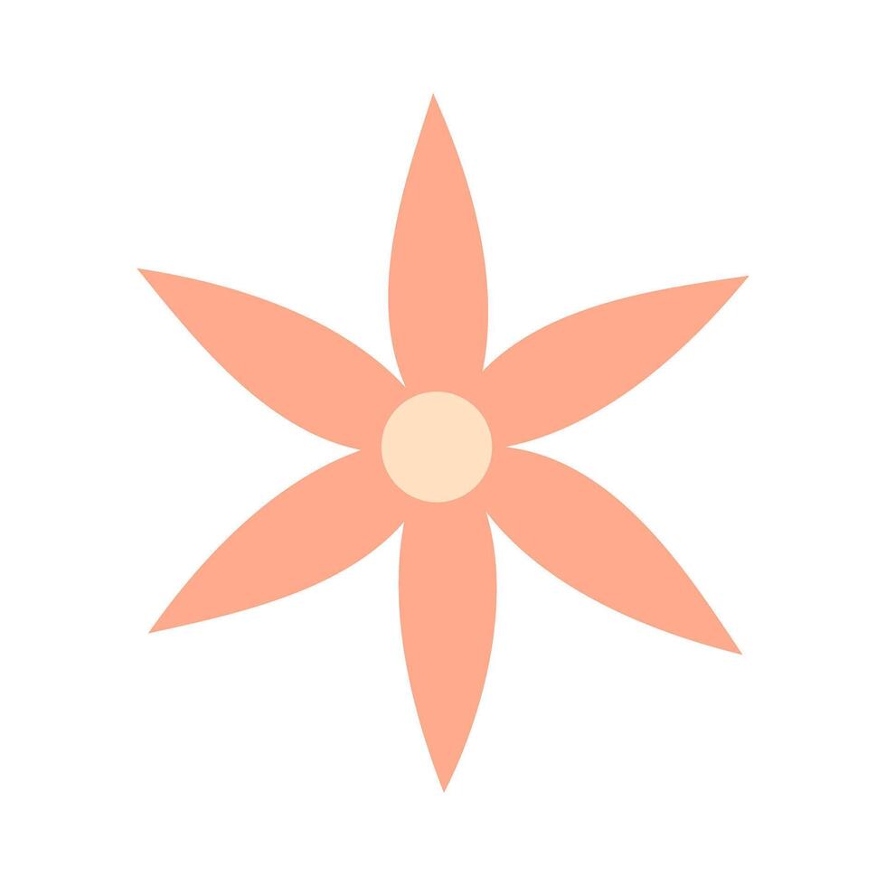 Flower flat icon on white background for web design, mobile app vector