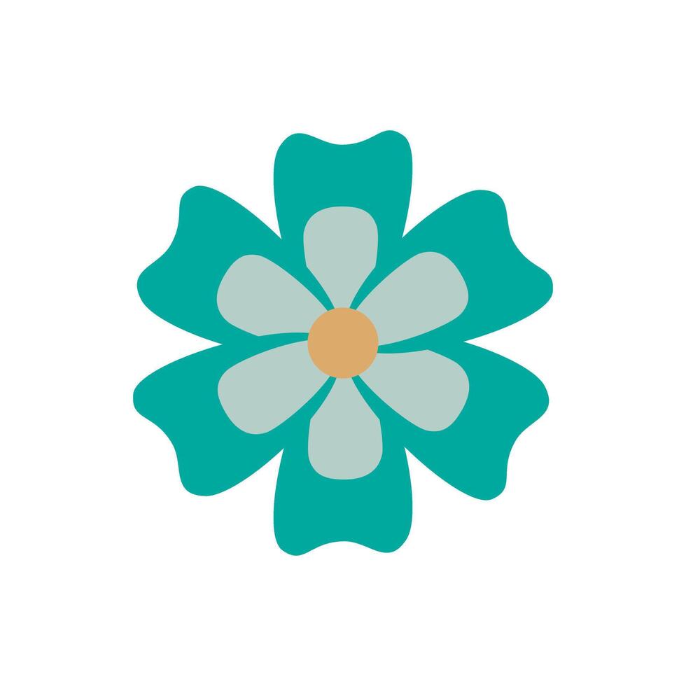 Flower flat icon on white background for web and mobile app design. vector