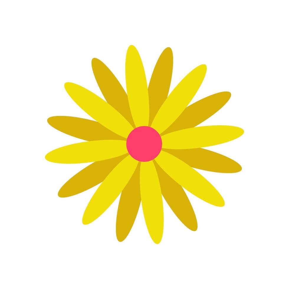 Flower flat icon isolated on white background for web and mobile design vector