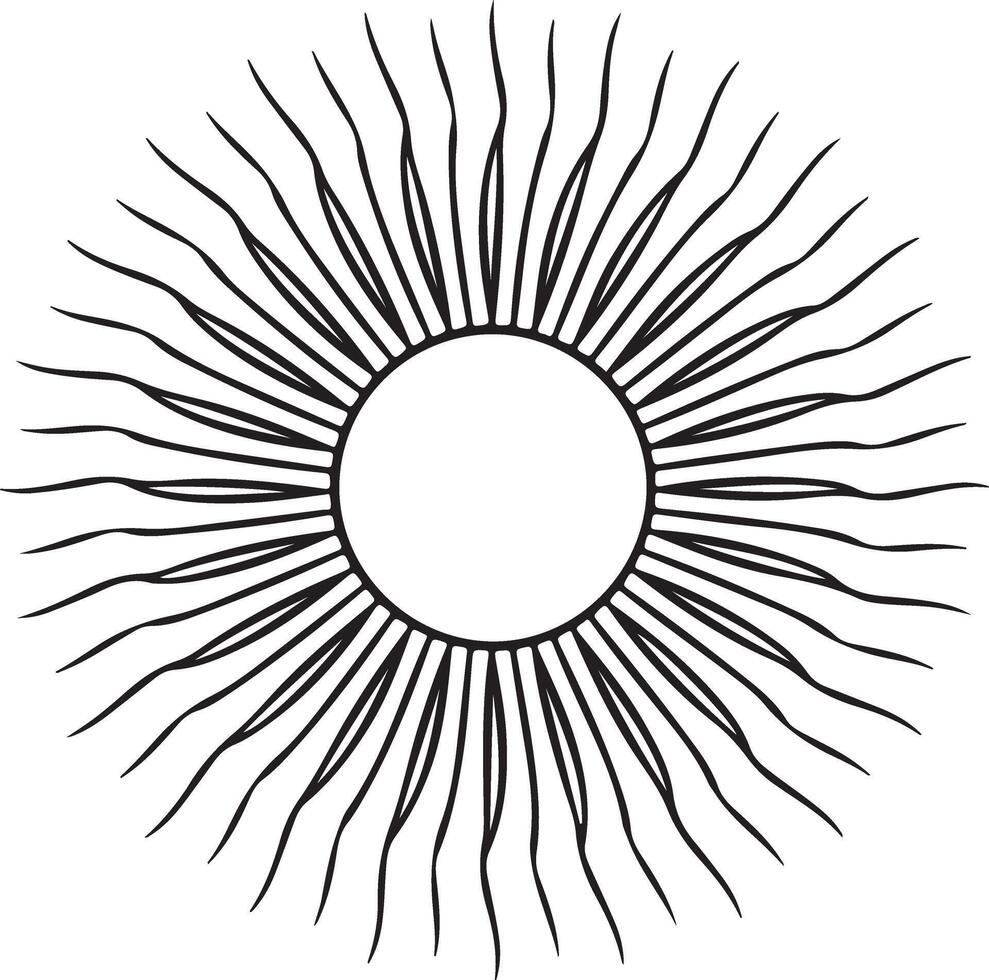 An illustration of a the sun vector