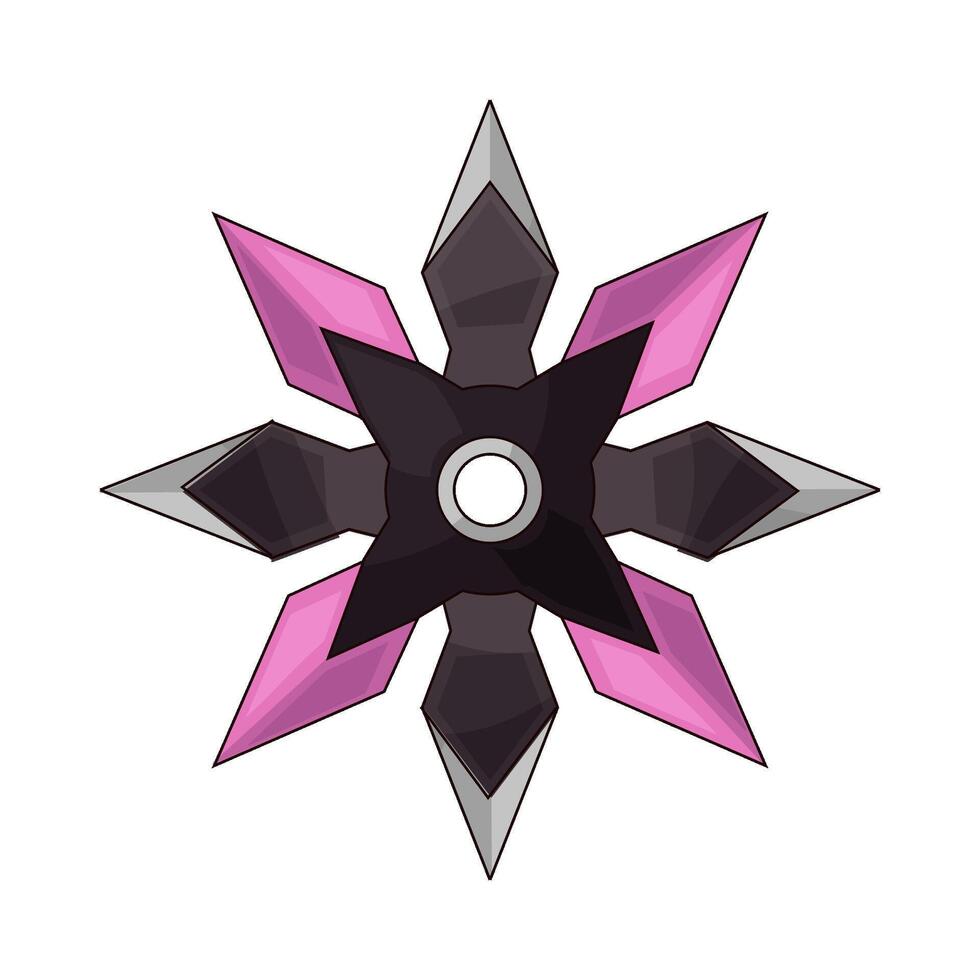 shuriken with pink color vector