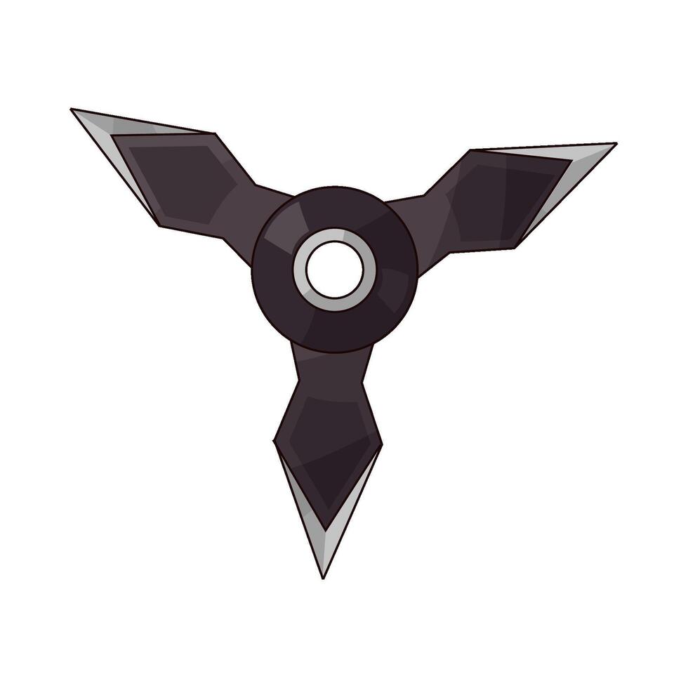 three sharp surfaces of shuriken vector