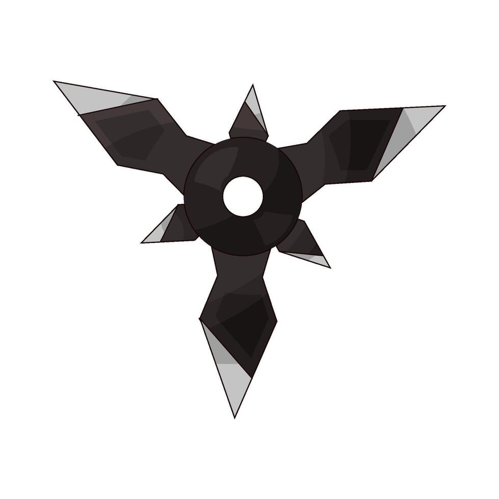 illustration of shuriken with sharp surface vector