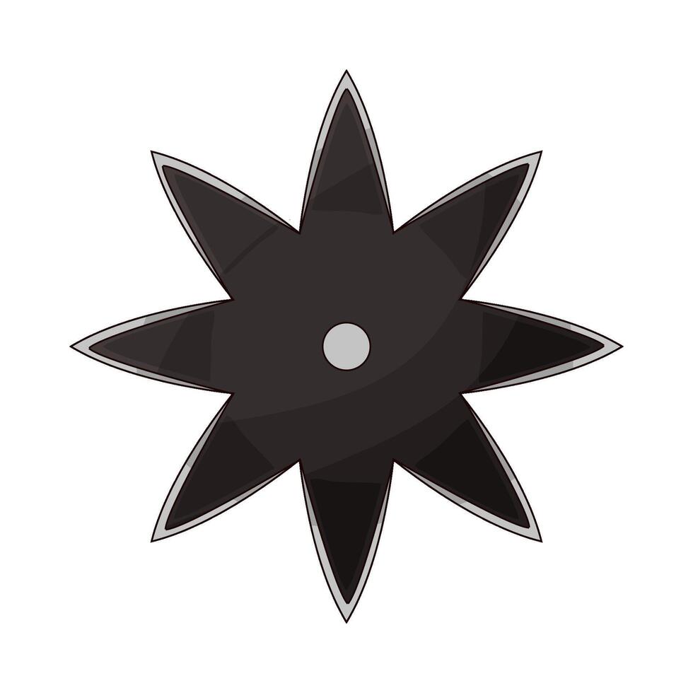 shuriken with sharp surface illustration vector