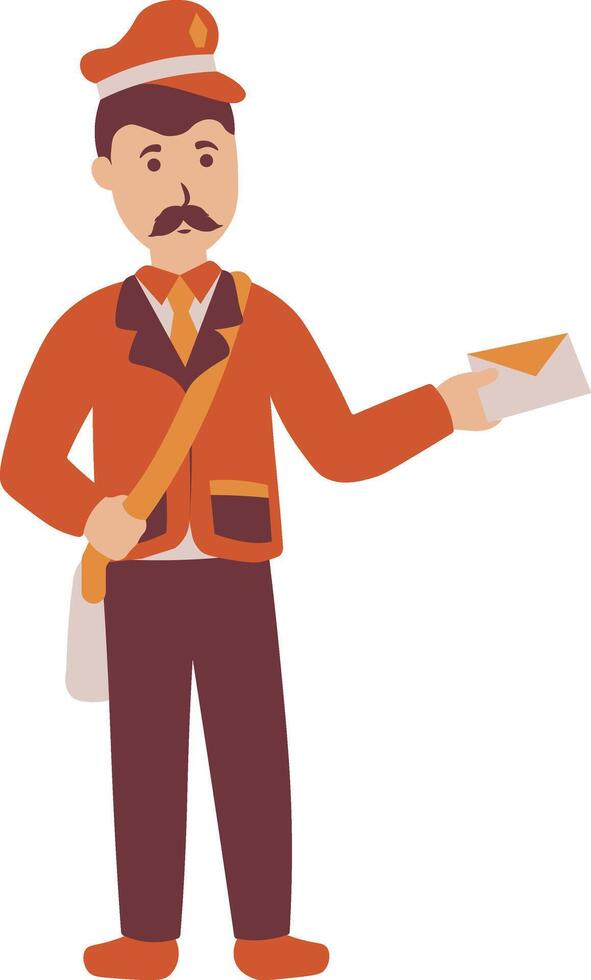 Postman Clipart Design vector
