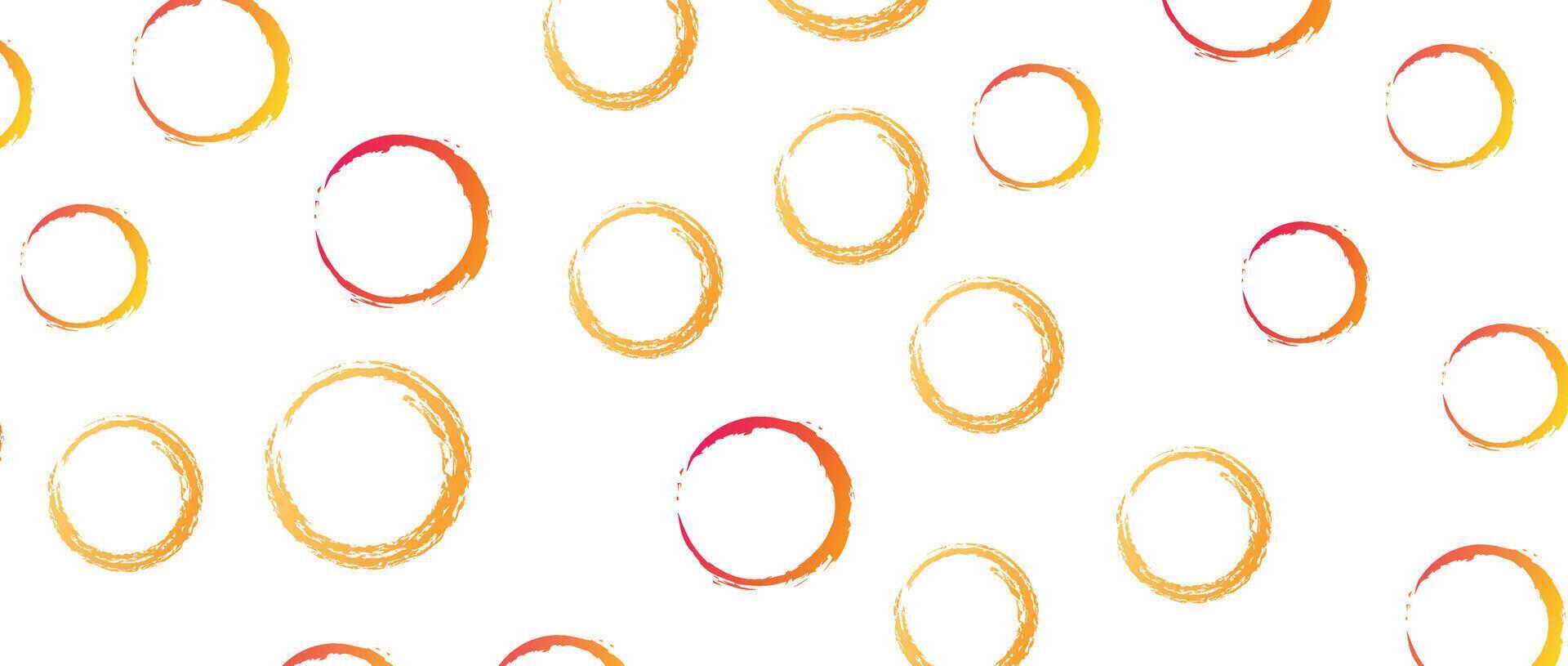 circle shapes drawn with dry brush, design elements vector