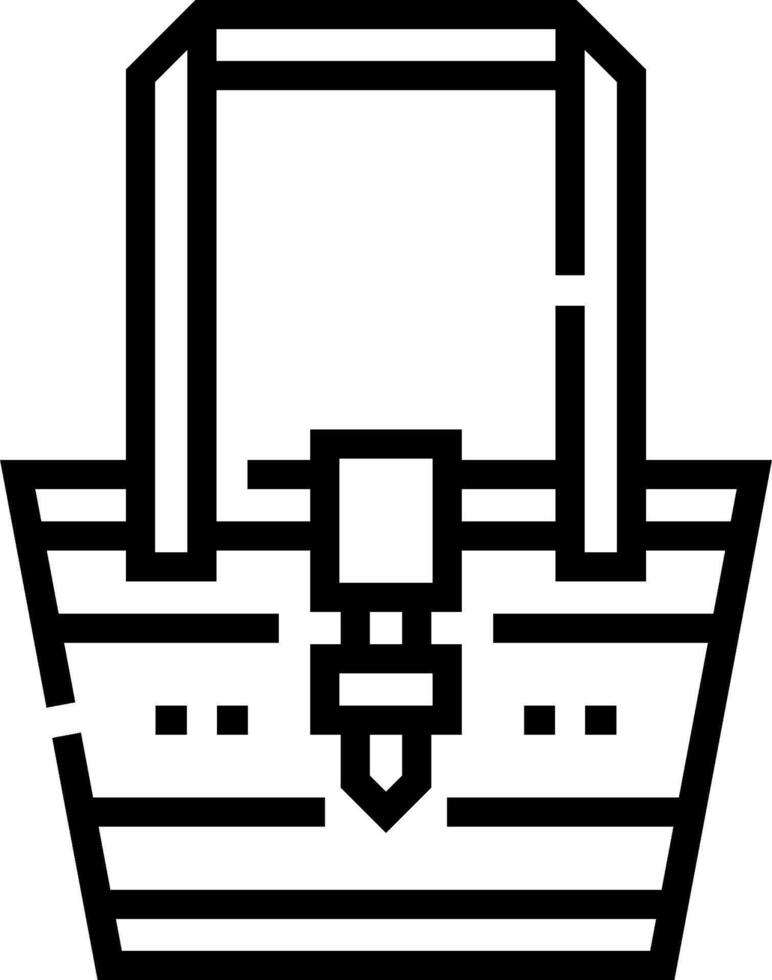 A black and white illustration of a basket vector