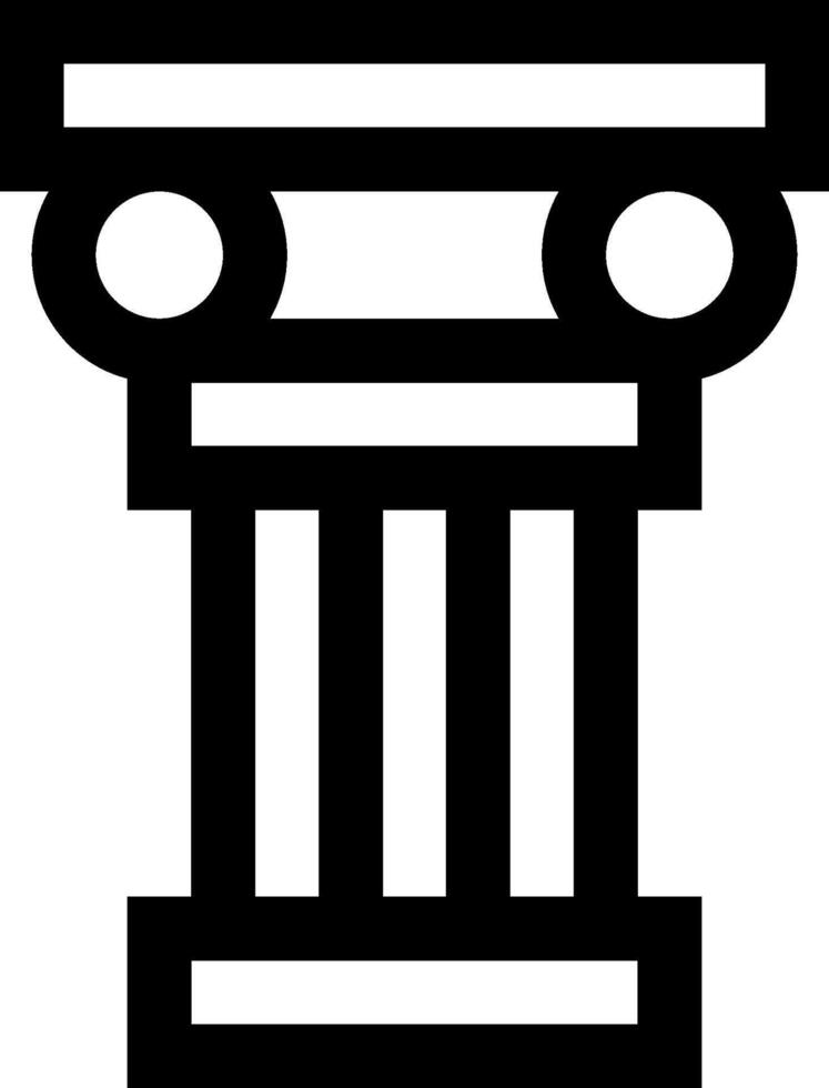 An icon of a column with a black background vector