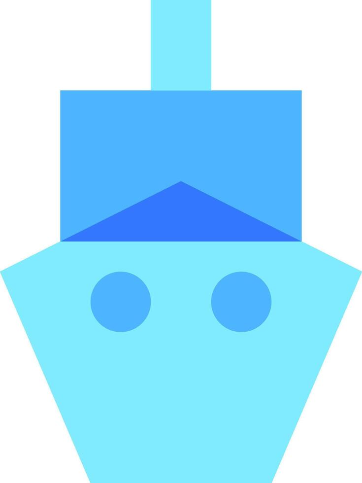 A blue boat with a blue bow vector