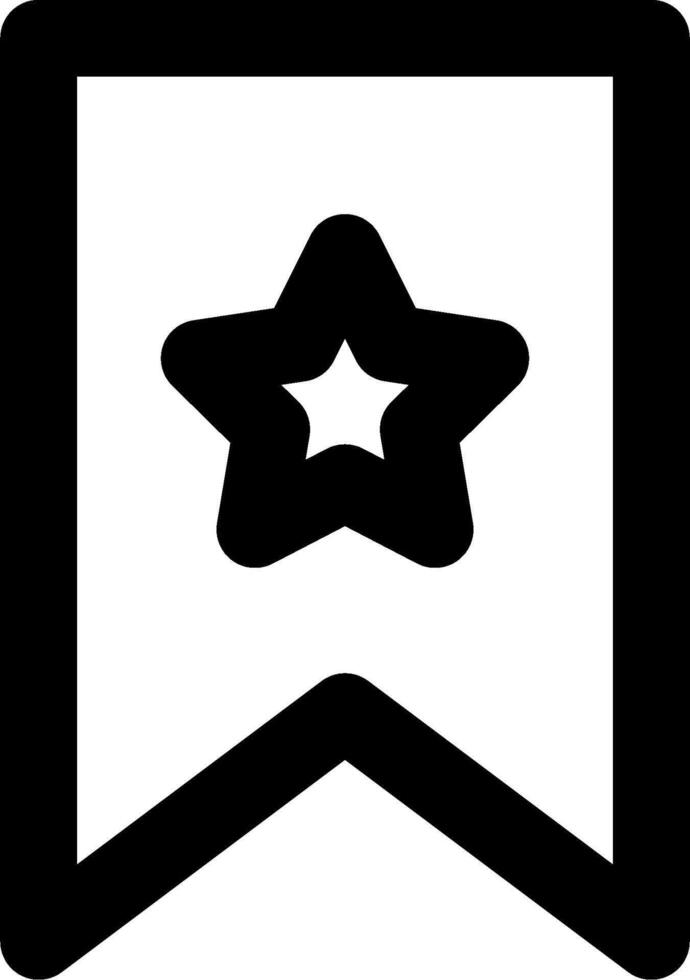 A black and white star on a banner vector