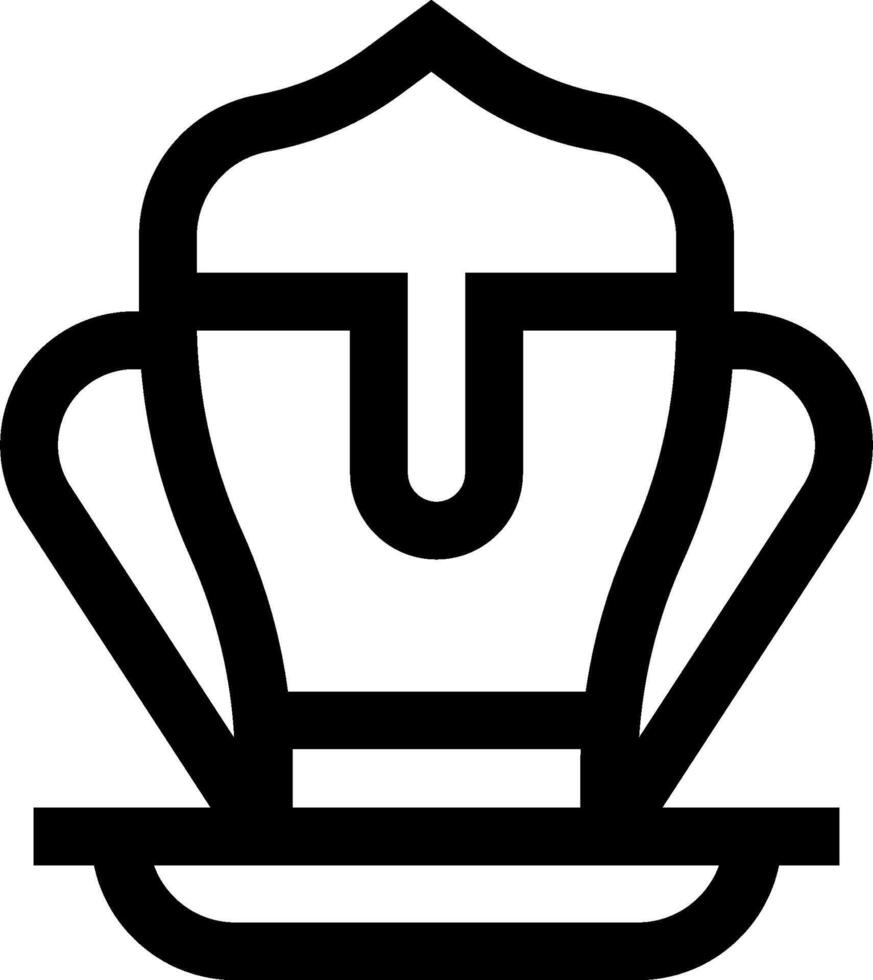 A black and white logo of a cup and saucer vector