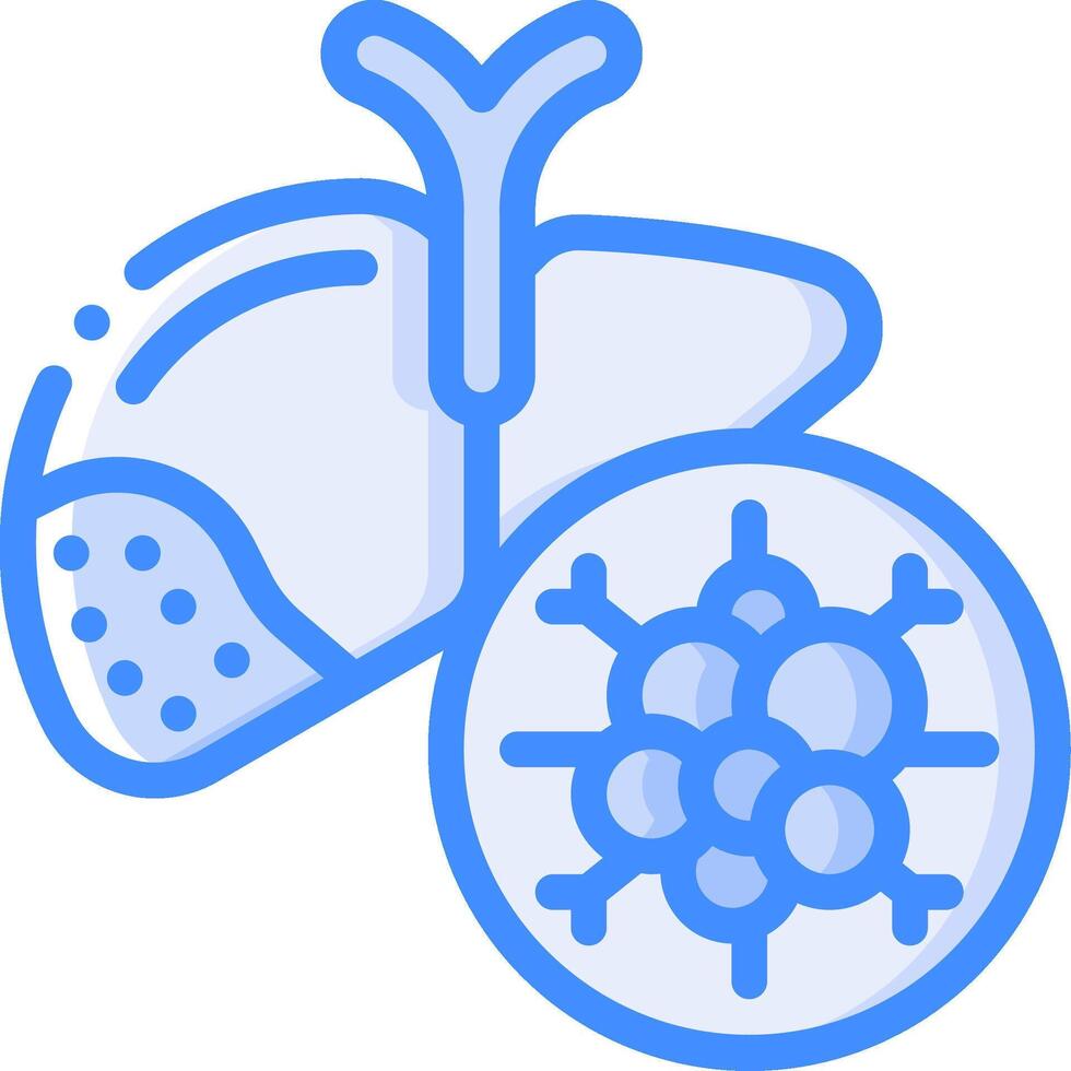 Liver and virus icon vector