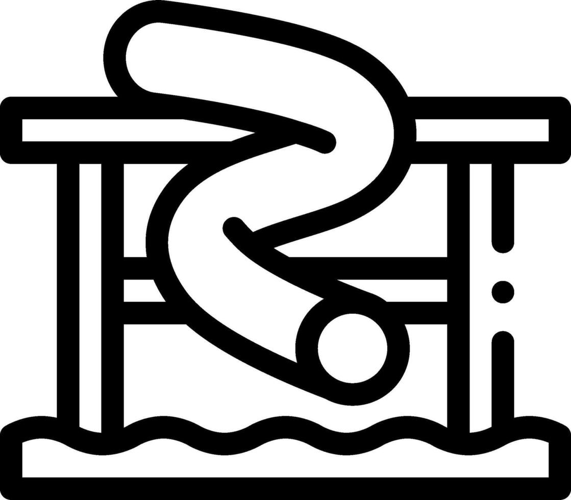 A black and white drawing of a diving board vector