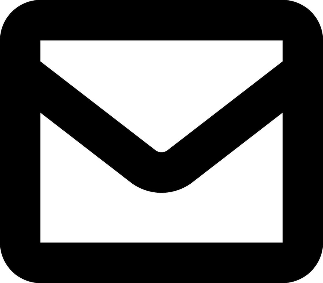 Email icon with a black envelope vector