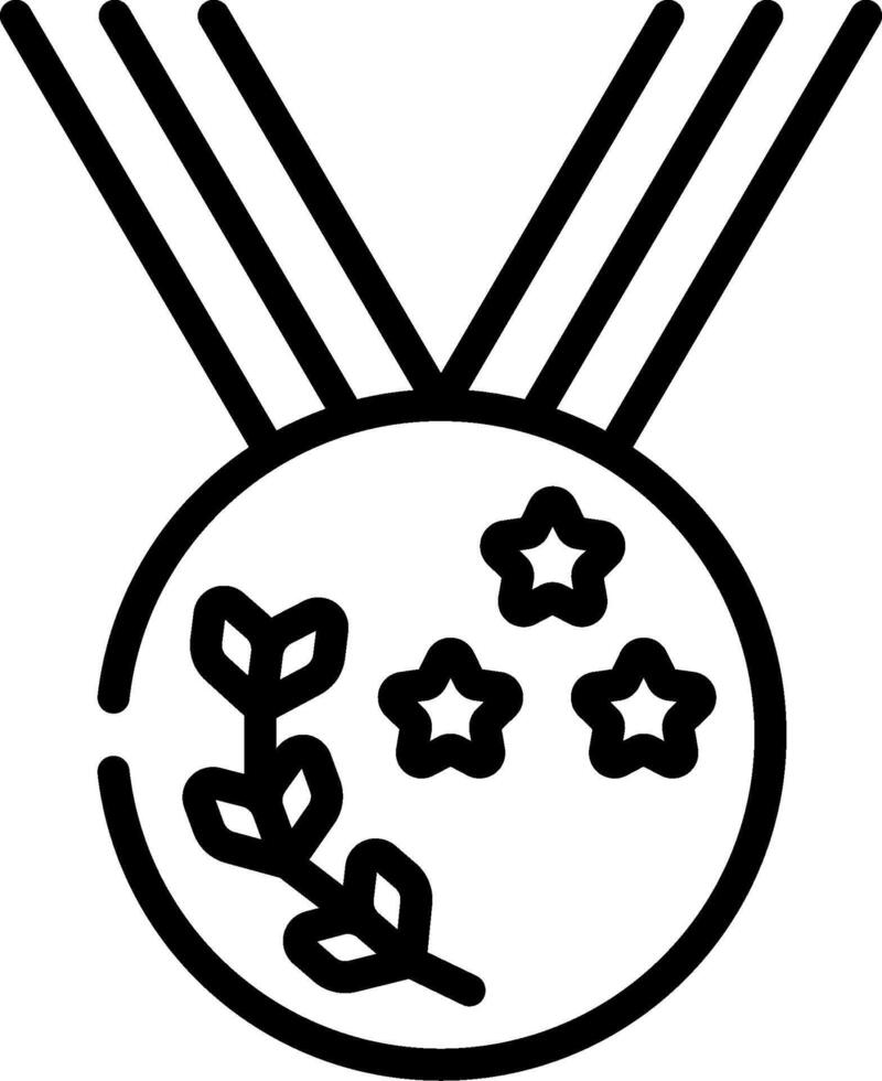 A medal with stars and leaves on it vector