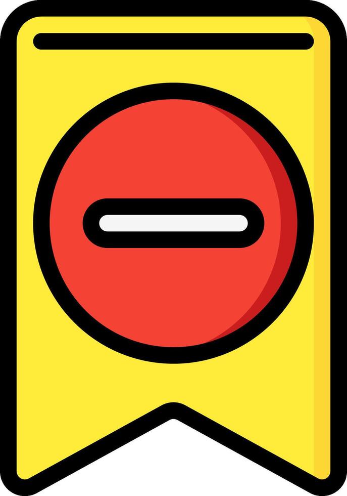 A yellow banner with a red cross on it vector