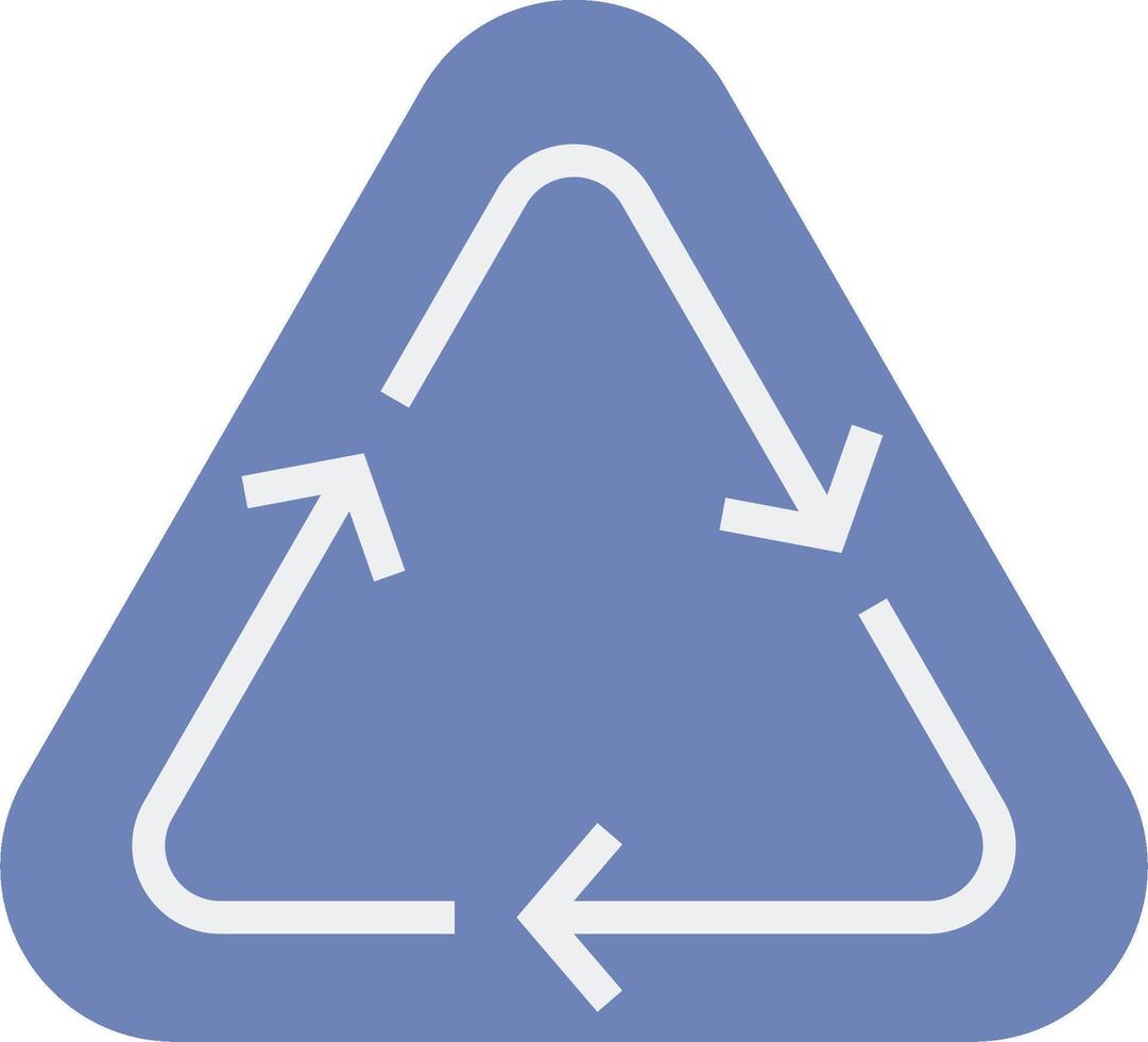 A triangle with arrows pointing in different directions vector
