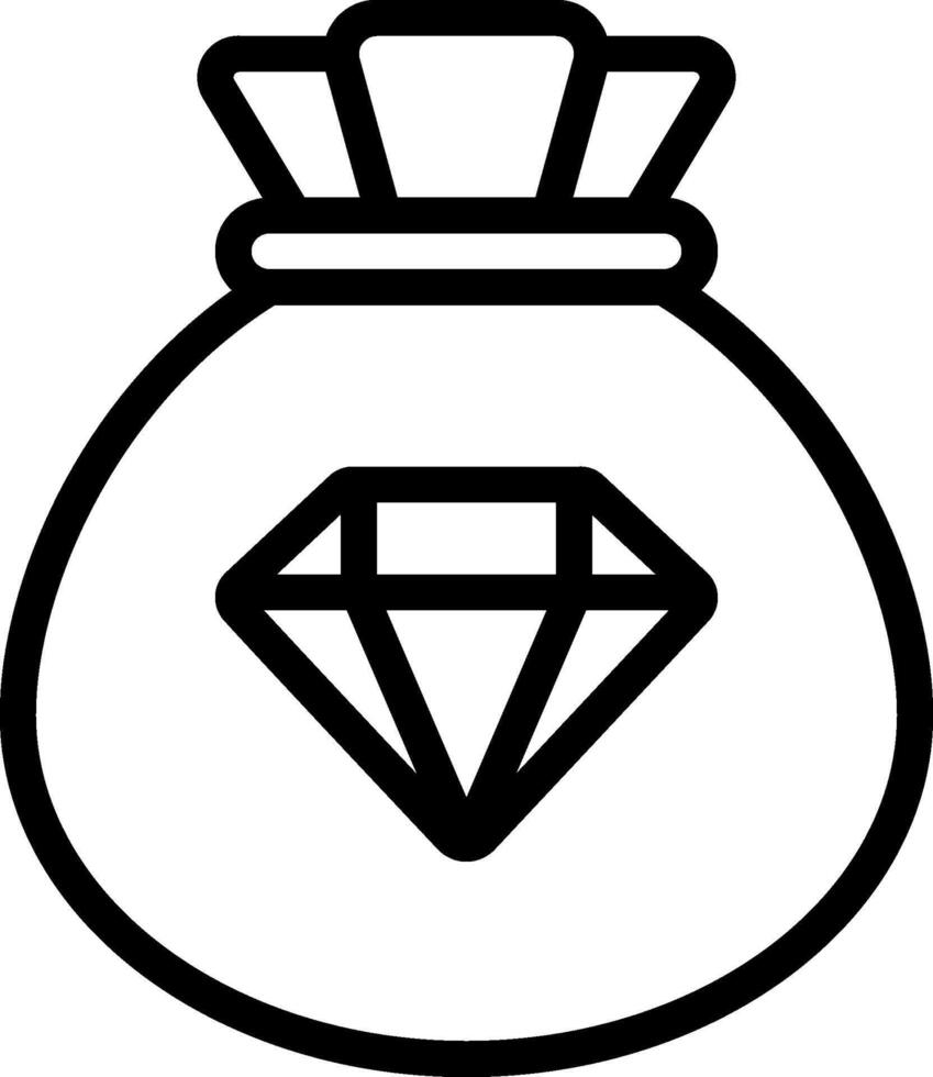 Diamond bag icon illustration vector