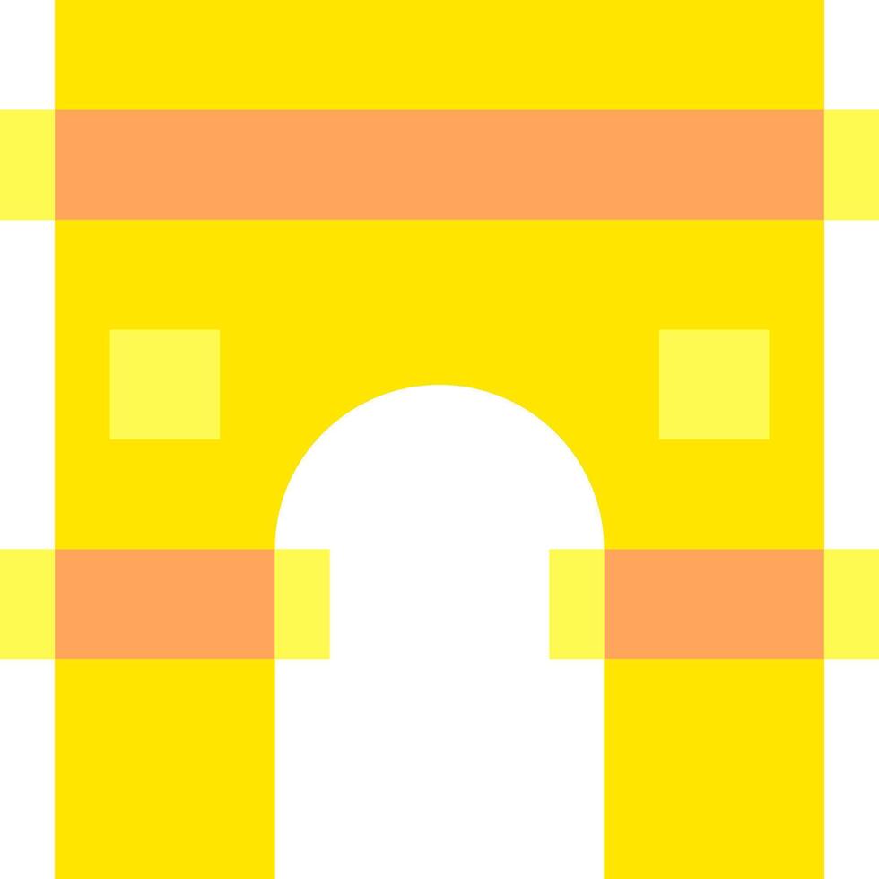 A yellow and orange square with a white background vector