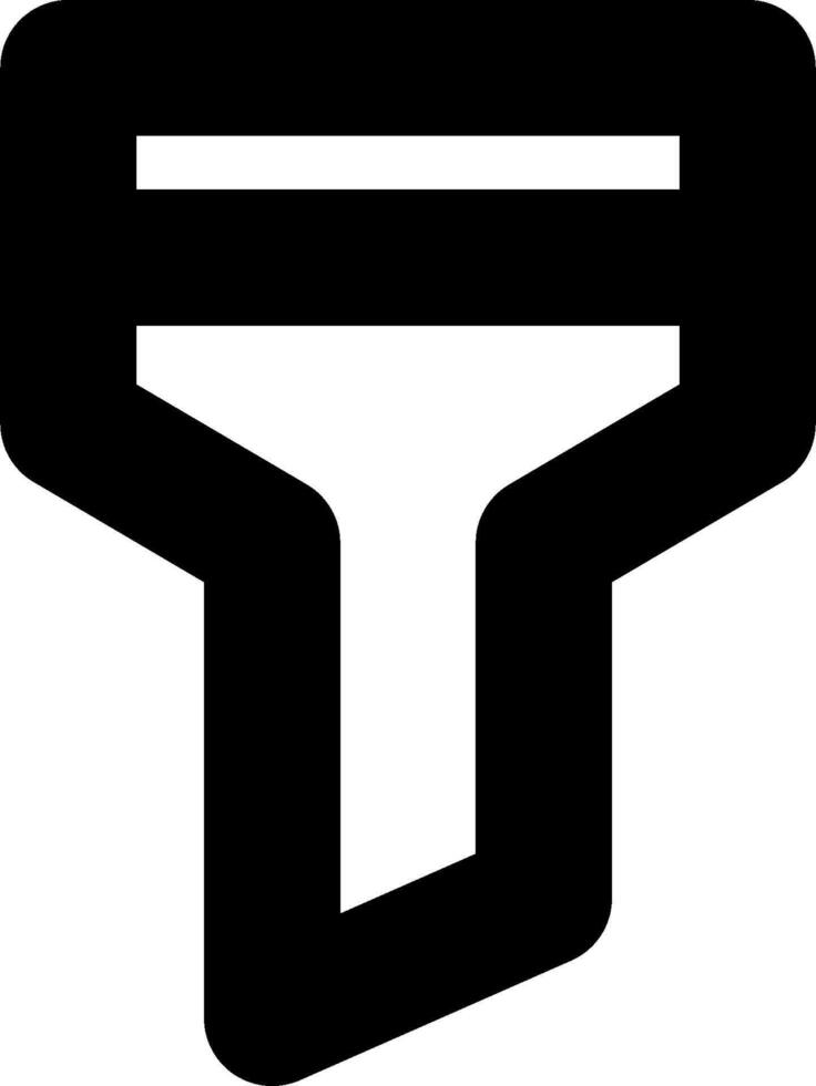 A black and white logo of a t vector