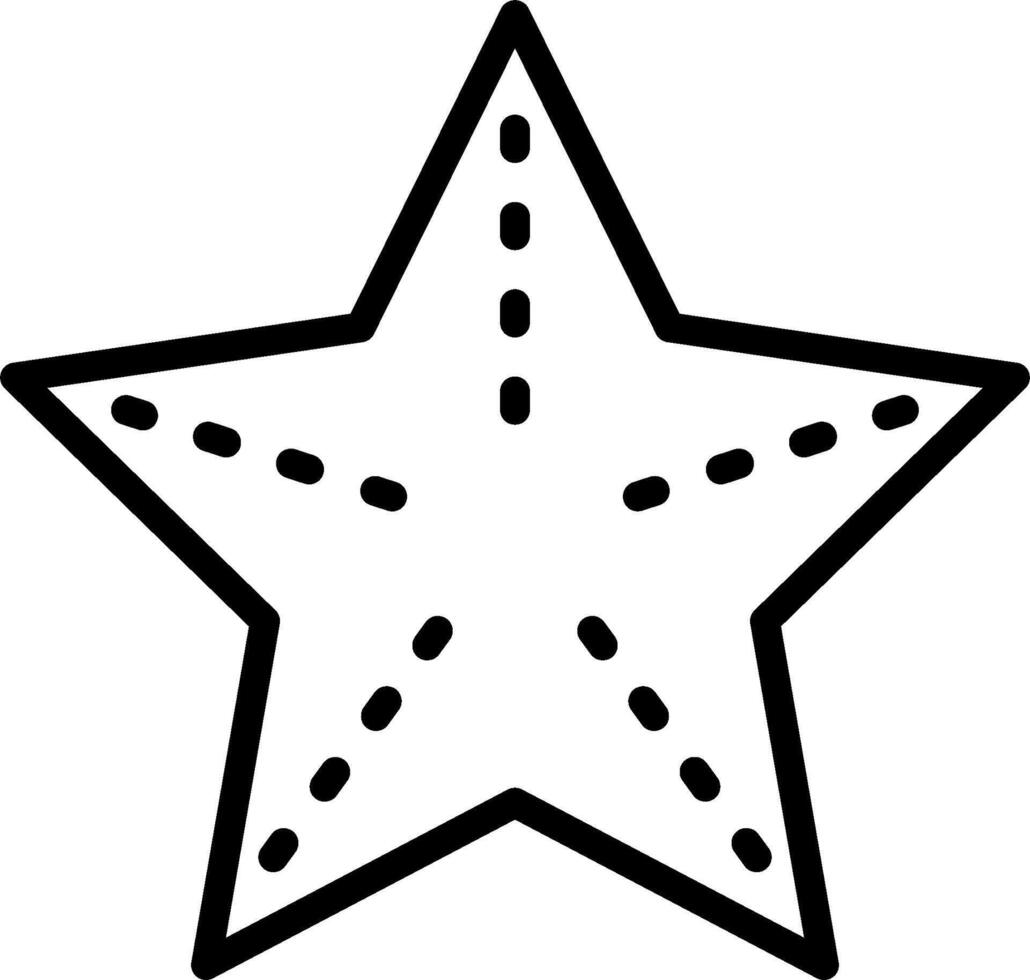 Starfish coloring page vector