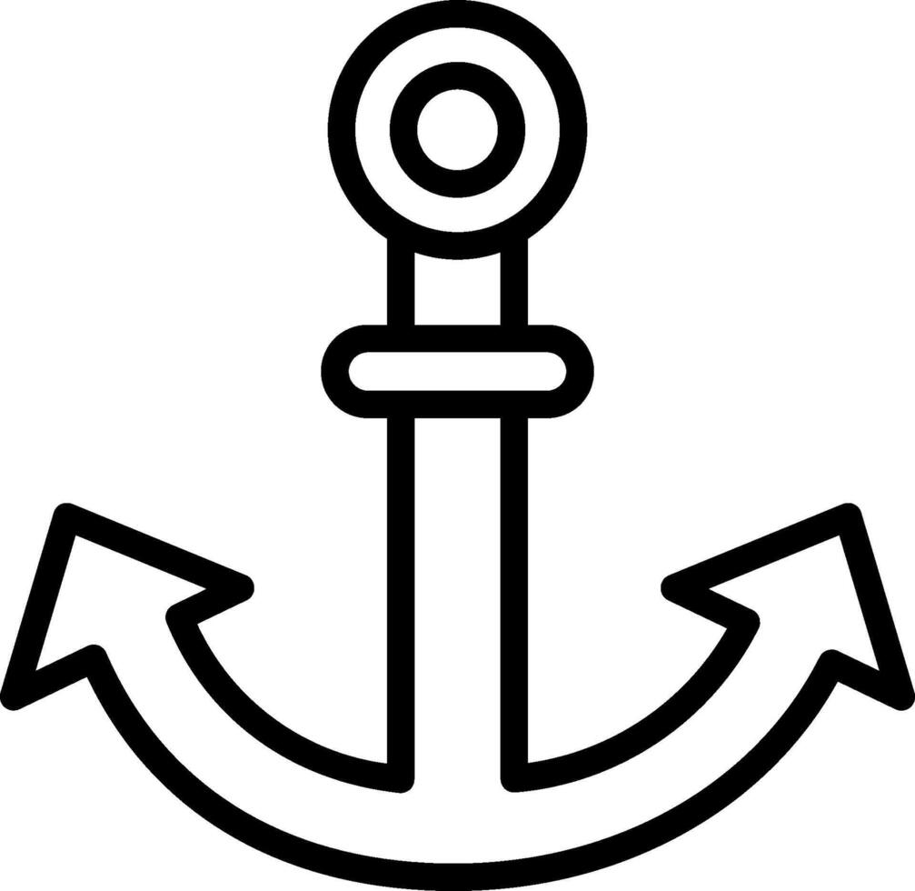 An anchor icon on a white background vector