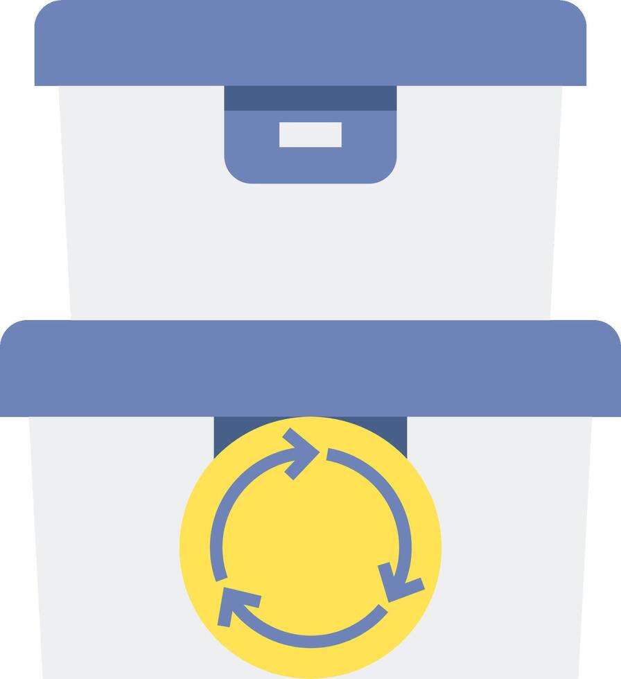A stack of boxes with a yellow arrow on top vector
