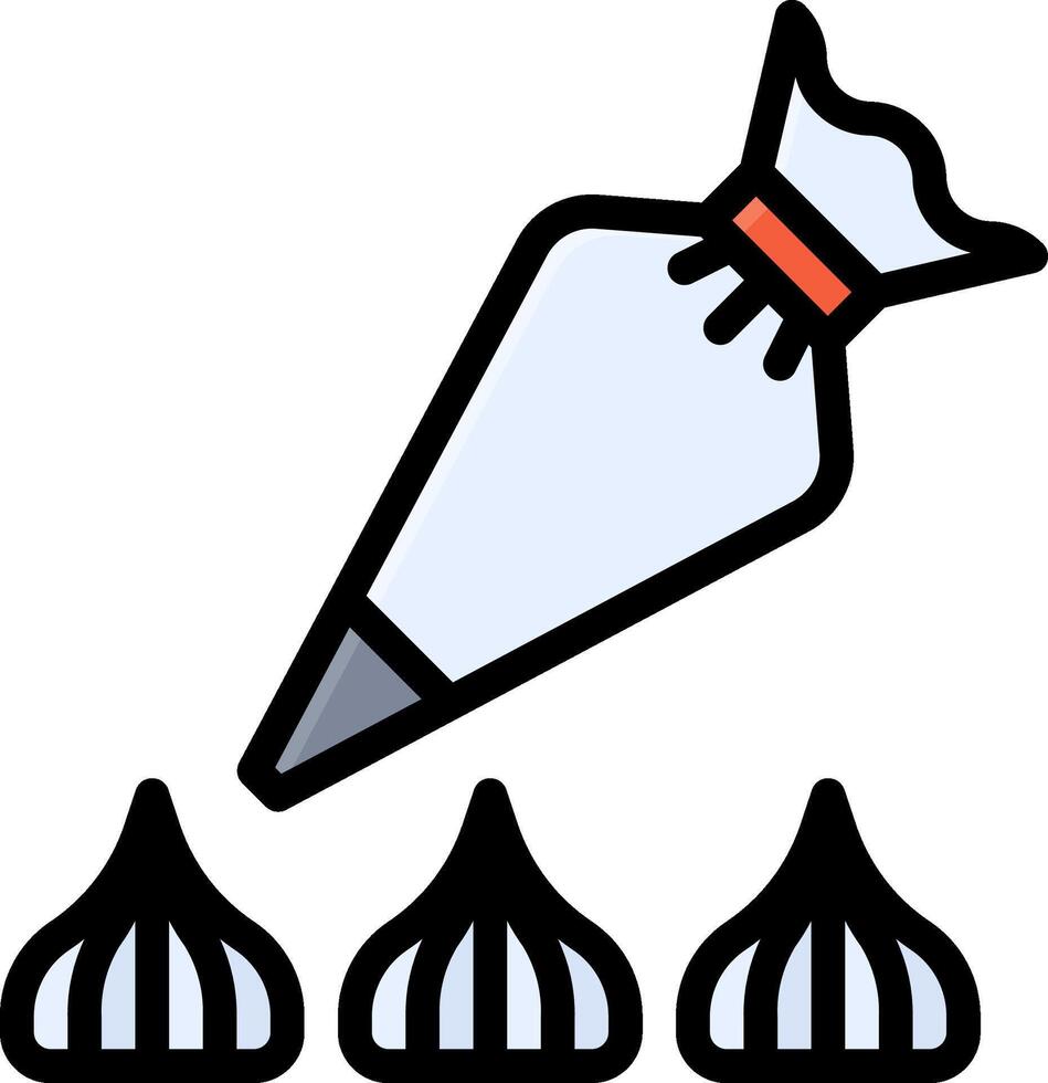 A drawing of a pen and a bag of garlic vector