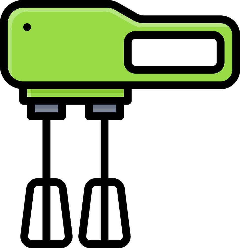 A green mixer with two handles on it vector