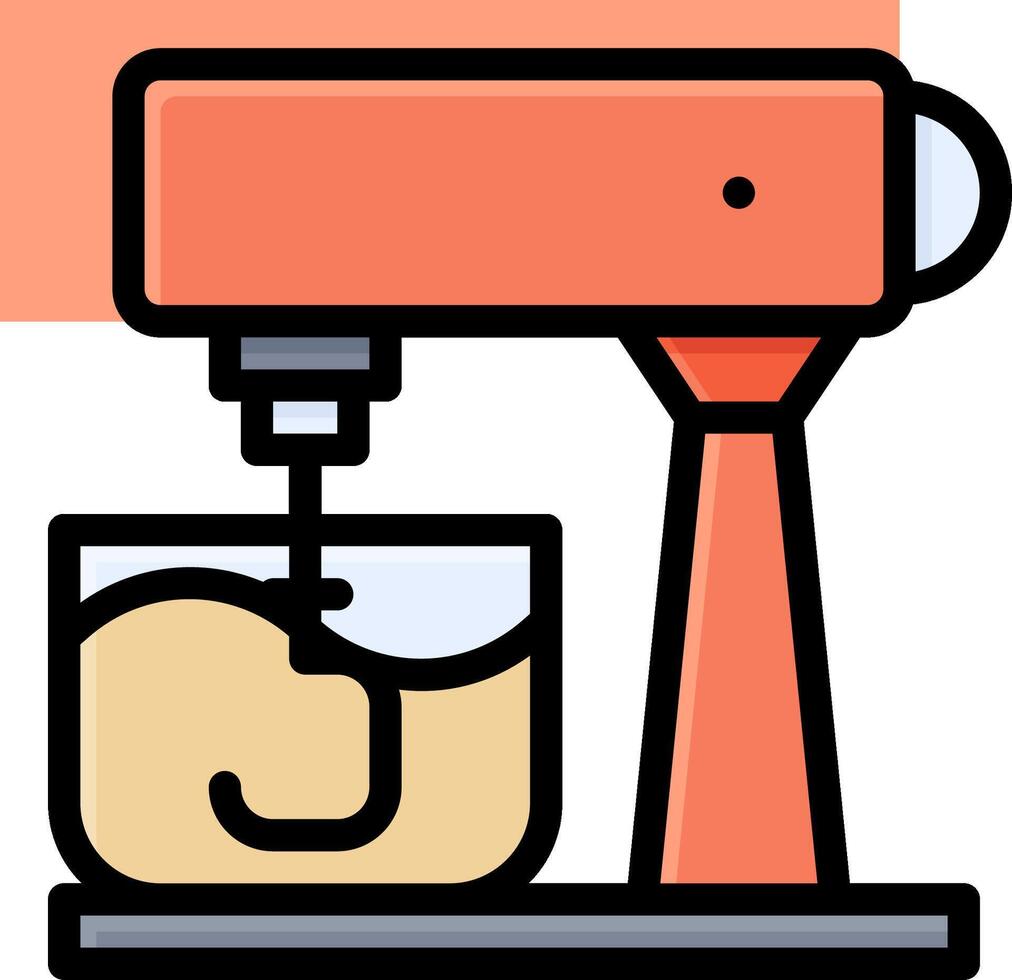 A mixer is being used to mix ingredients vector